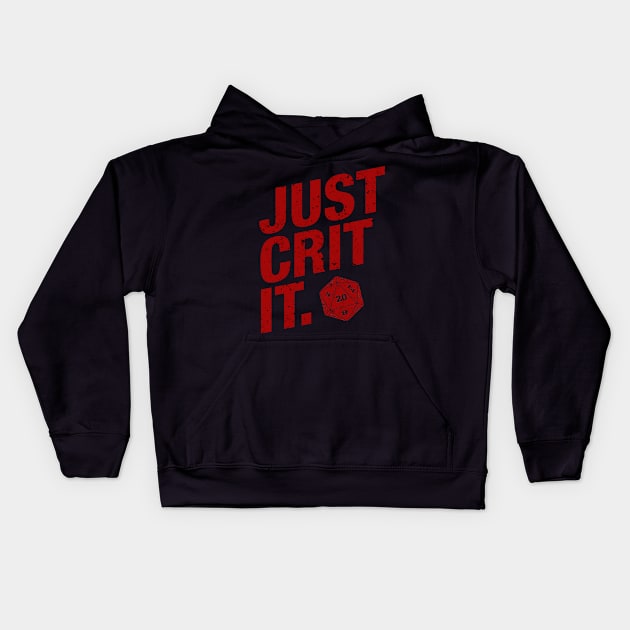 DND Just Crit It Kids Hoodie by Bingeprints